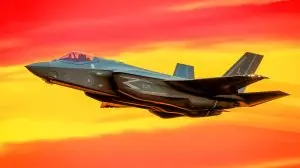 Illustration of the UK potentially acquiring F-35A jets for air-launched nuclear capabilities. Image generated by AI.