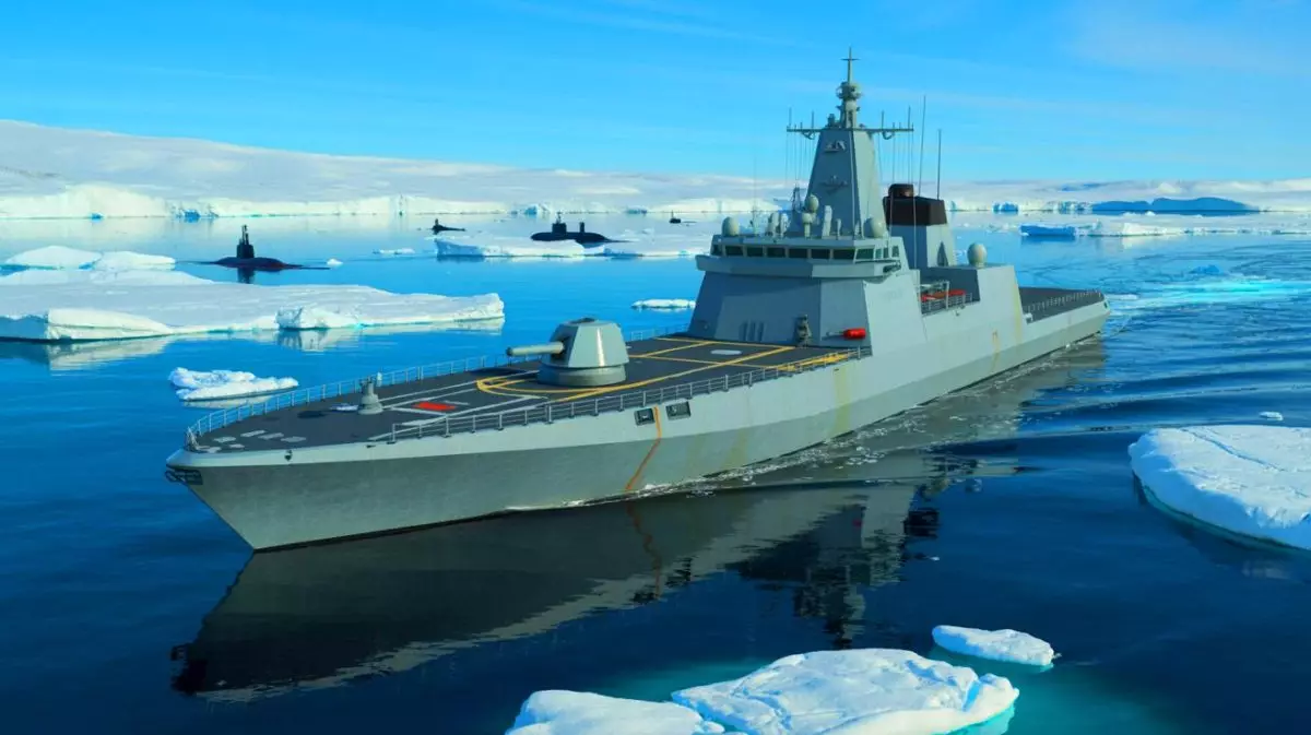 Illustration of the UK employing AI technology to monitor Russian activities in the Arctic. Image generated by AI.