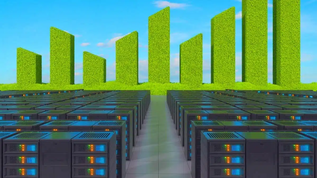 Illustration of the environmental impact of AI-driven data centers on global electricity demand. Image generated by AI.