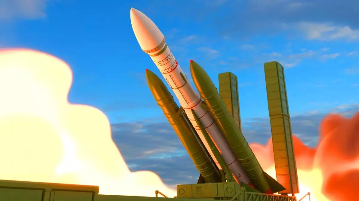 Illustration de la préparation du lancement d'entraînement du missile balistique intercontinental RS-24 Yars par la Russie. Image réalisée par IA.