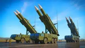 Illustration of the deployment of the Dark Eagle hypersonic missile battery. Image generated by AI.