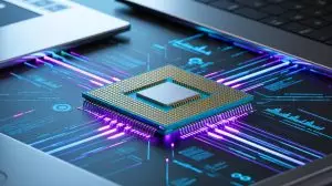Illustration of Xiaomi's Xring 01 processor and its groundbreaking technological features. Image generated by AI.