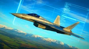 Illustration von einem europäischen sechsten Generation-Kampfjet im Rahmen des FCAS-Projekts. Bild durch KI generiert.