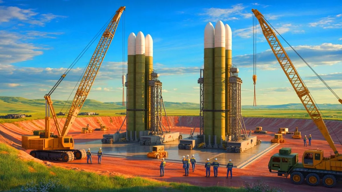 Illustration von neuen Silos für Sentinel-Raketen der US-Luftwaffe. Bild durch KI generiert.