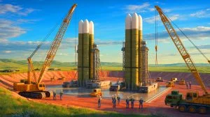 Illustration von neuen Silos für Sentinel-Raketen der US-Luftwaffe. Bild durch KI generiert.