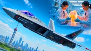 Illustration von Chinas technologischen Durchbrüchen in Künstlicher Intelligenz und Luftfahrttechnologie. Bild durch KI generiert.