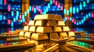Illustration von geopolitischen Spannungen und der Rolle von Gold als sicherer Hafen. Bild durch KI generiert.