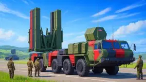 Illustration von der Übergabe des russischen Pantsir-S1-Luftverteidigungssystems an Nordkorea. Bild durch KI generiert.