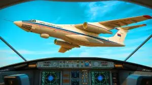 Illustration von Nordkoreas erstem luftgestützten Frühwarn- und Kontrollflugzeug mit luxuriösem Interieur. Bild durch KI generiert.