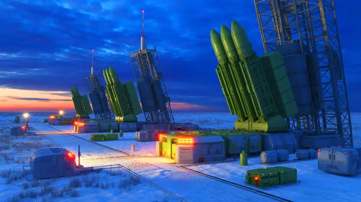 Illustration von der Modernisierung russischer Atomwaffeninfrastruktur. Bild durch KI generiert.