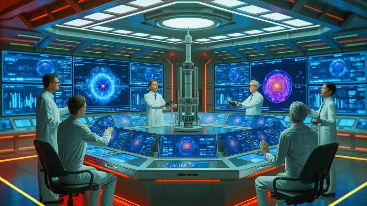 Illustration von der Nutzung von Videospiel-Technologie zur Verbesserung von Fusionsreaktoren. Bild durch KI generiert.