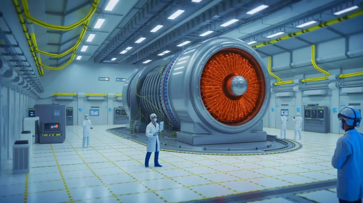 Illustration von innovativen Technologien zur Reduzierung nuklearer Abfälle. Bild durch KI generiert.