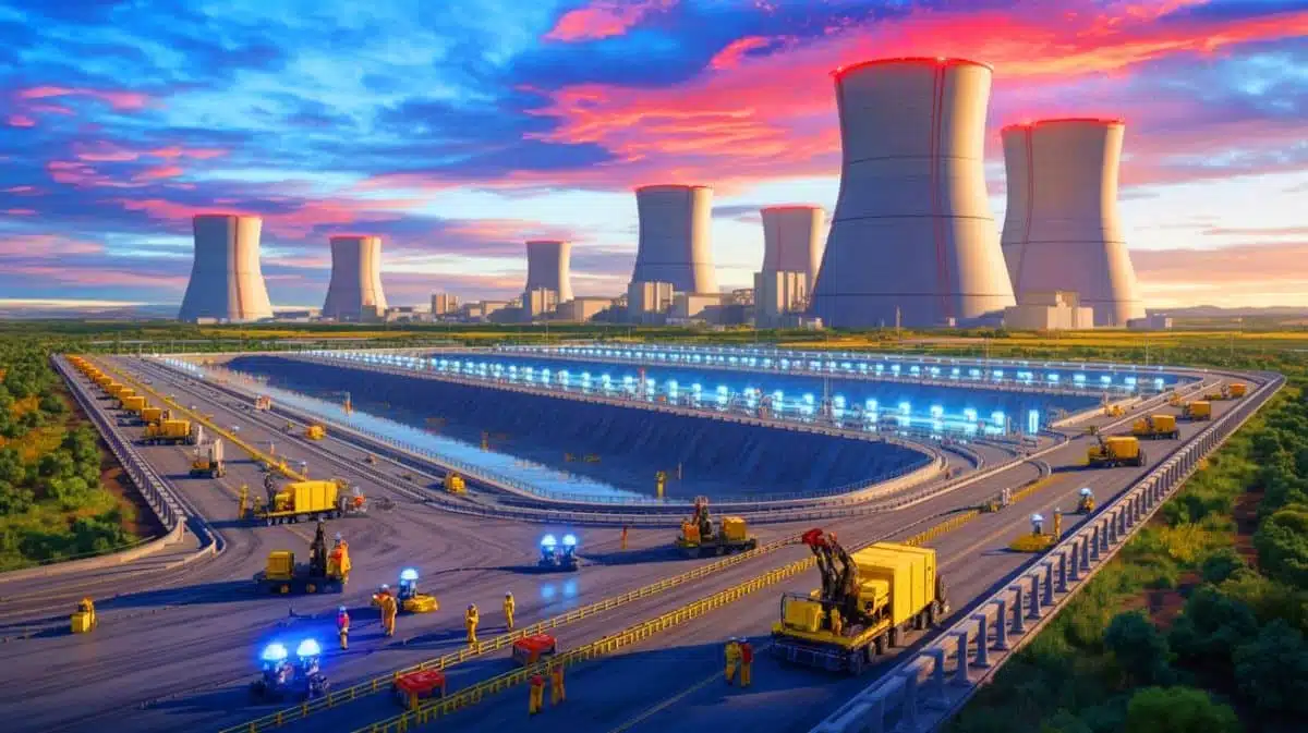 Illustration de la découverte de vastes gisements de thorium en Chine, générée par intelligence artificielle.