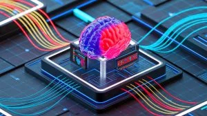 Illustration of AI models processing information similarly to human cognition. Image generated by AI.