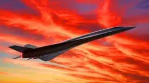 Illustration of the SR-72 hypersonic jet concept, generated by artificial intelligence.