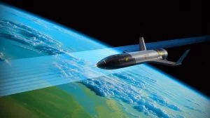 Illustration du spaceplane X-37B utilisant la technique d'aérofreinage, générée par intelligence artificielle.