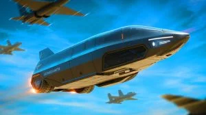 Illustration de véhicules CMMT de Lockheed Martin en action, générée par intelligence artificielle.