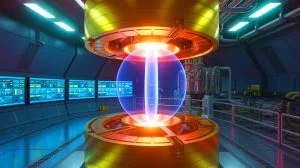 Illustration de l'avancée scientifique majeure en fusion nucléaire réalisée au réacteur Wendelstein 7-X, générée par intelligence artificielle.