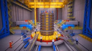 Illustration of the ITER project showcasing China's delivery of the magnetic feeder system for nuclear fusion energy innovation. Image generated by AI.