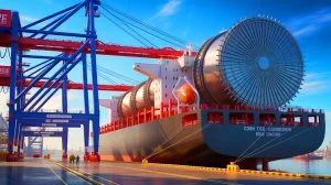 Illustration of China's shipment of blanket shield block modules for the ITER fusion project in France. Image generated by AI.