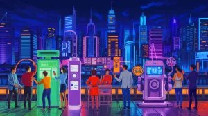 Illustration of China's rapid advancements in artificial intelligence and its impact on global technological dynamics. Image generated by AI.
