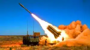 Illustration of the Australian Army successfully testing a precision strike missile developed by Lockheed Martin.
