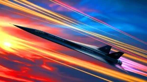 Illustration du SR-72, avion espion hypersonique en développement. Image réalisée par IA.