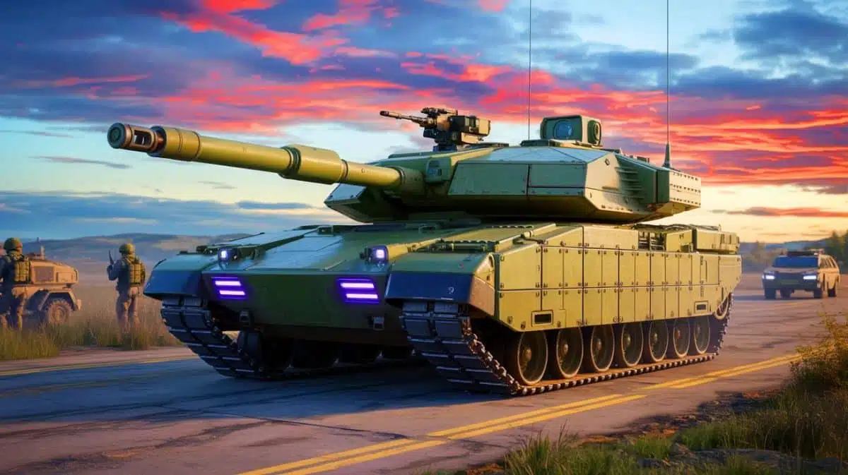Illustration of Europe's Project MARTE fifth-generation Main Battle Tank. Image generated by AI.