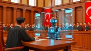 Illustration of Turkey banning Elon Musk's AI chatbot Grok due to offensive content, generated by artificial intelligence.