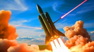 Illustration de l'Australie dévoilant son système de défense aérienne NASAMS, générée par intelligence artificielle.