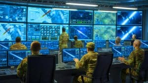 Illustration of China's military kill web enhancing missile accuracy and reliability. Image generated by AI.