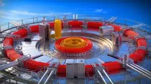 Illustration de l'ITER, le projet de fusion nucléaire en France, mettant en avant la contribution chinoise. Image réalisée par IA.