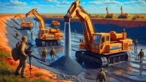 Illustration de la capture par la Russie d'un site stratégique de lithium en Ukraine.
