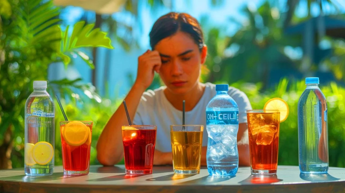 Illustration des méthodes contre-intuitives pour se rafraîchir en période de canicule. Image réalisée par IA.