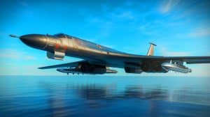 Illustration de bombardiers B-1B équipés de pylônes LAM pour transporter des armes hypersoniques, générée par intelligence artificielle.