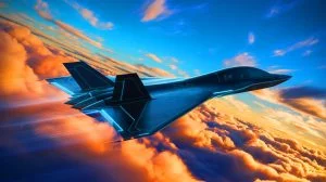 Illustration de l'impact du quantum sensing sur l'avenir de la furtivité aéronautique, créée par intelligence artificielle.