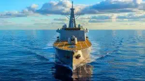 Illustration de la technologie quantique appliquée à la navigation maritime, générée par intelligence artificielle.