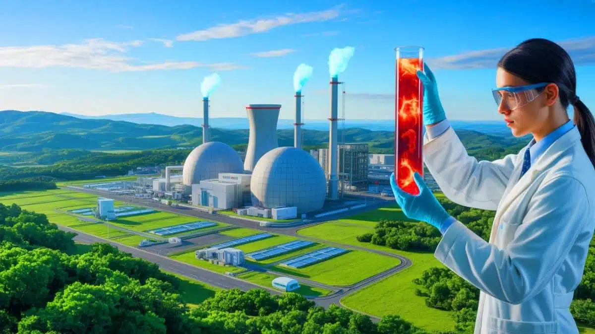 Illustration of China's exploration and discovery of vast thorium reserves beneath its soil, generated by artificial intelligence.