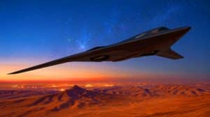 Illustration of a B-2 Spirit stealth bomber in action during Operation Midnight Hammer. Image generated by AI.