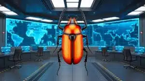 Illustration of a revolutionary infrared sensor inspired by the fire beetle, showcasing its potential impact on global defense systems.