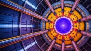 Illustration of the ITER nuclear fusion reactor milestone in energy innovation, generated by artificial intelligence.