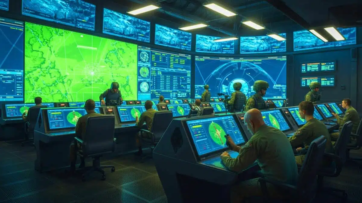 Illustration of the ASGARD digital targeting system revolutionizing military decision-making, generated by artificial intelligence.