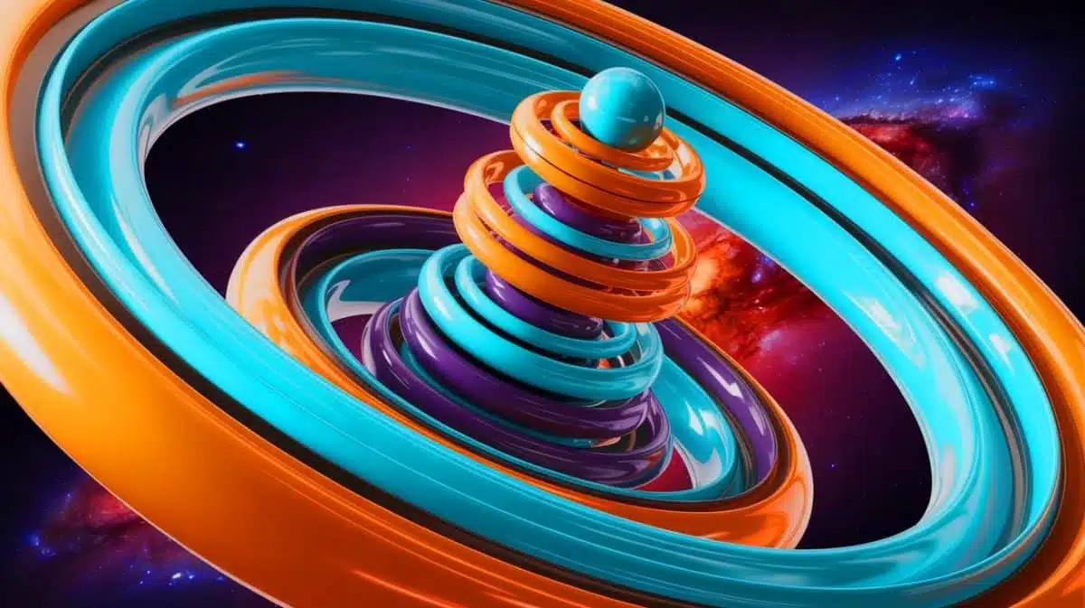 Illustration of the proposed three-dimensional structure of time. Image generated by AI.