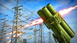 Illustration de la bombe de graphite chinoise conçue pour paralyser les réseaux électriques. Image réalisée par IA.