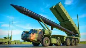 Illustration of the Blackbeard Ground Launch hypersonic missile system integrated with HIMARS. Image generated by AI.