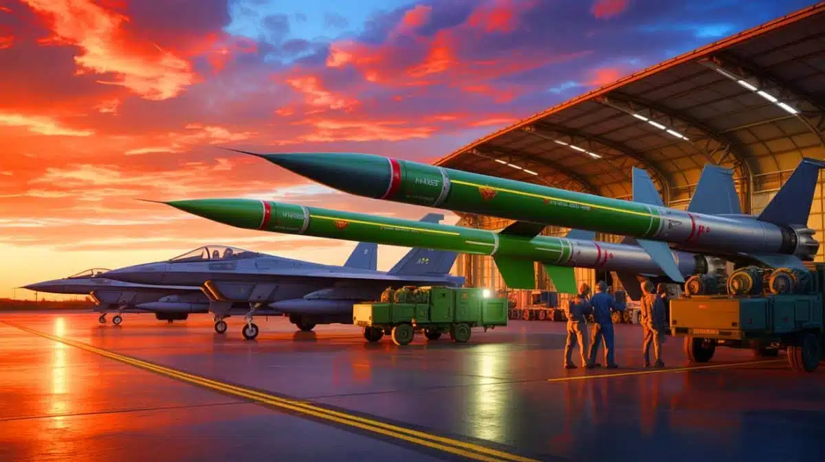 Illustration of the U.S. Air Force's Hypersonic Missile Programs and Strategic Developments, created by artificial intelligence.