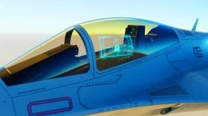 Illustration of the futuristic EPIIC cockpit design for next-generation fighter aircraft, generated by artificial intelligence.