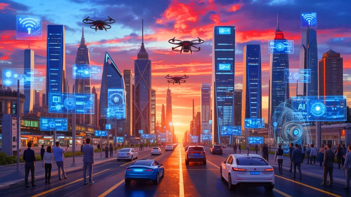 Illustration von Chinas Aufholjagd im globalen Wettstreit um Künstliche Intelligenz. Bild durch KI generiert.