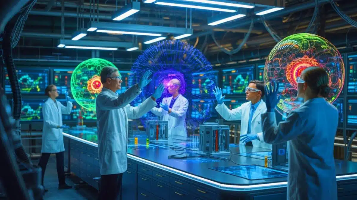 Illustration von der Nutzung von Quantenverschränkung zur Verbesserung der 3D-Holografie mithilfe künstlicher Intelligenz.
