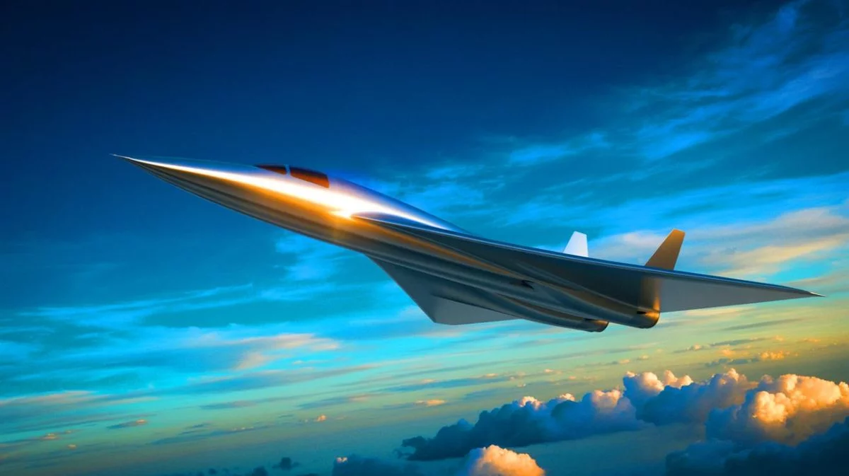 Illustration von einem hypothetischen SR-72 Hyperschallflugzeug, erstellt durch künstliche Intelligenz.